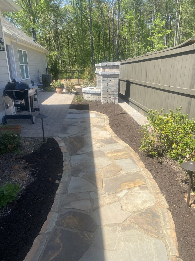 Paver patio and walkway by Stone Edge Landscapes, North West Georgia