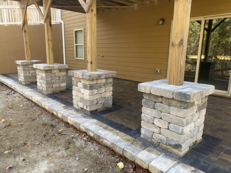 Fire pit and outdoor living area by Stone Edge Landscapes, North West Georgia