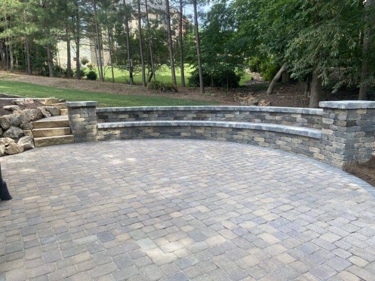 Paver patio and walkway by Stone Edge Landscapes, North West Georgia