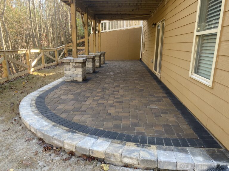 Paver patio and walkway by Stone Edge Landscapes, North West Georgia