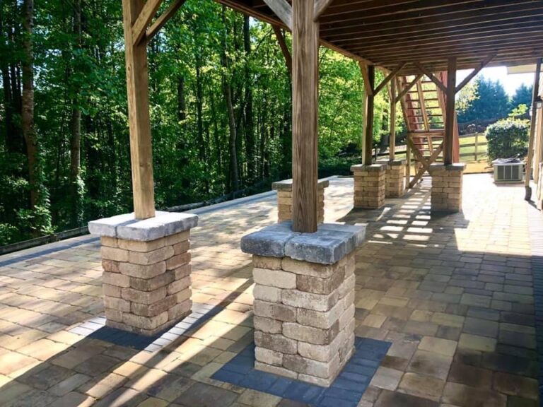 Paver patio and walkway by Stone Edge Landscapes, North West Georgia