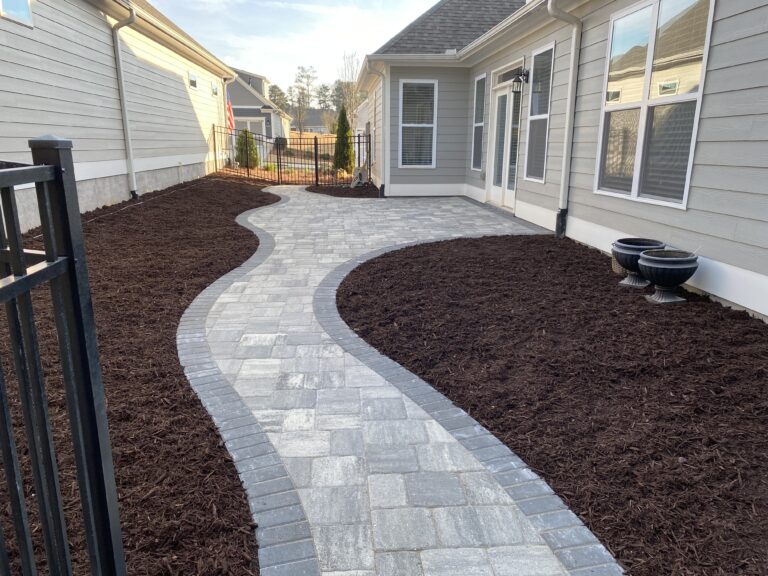 Paver patio and walkway by Stone Edge Landscapes, North West Georgia