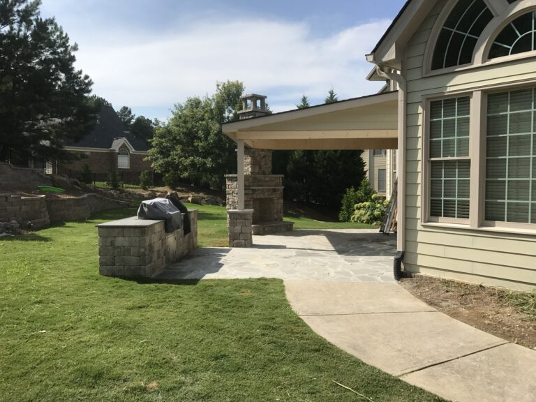 Paver patio and walkway by Stone Edge Landscapes, North West Georgia
