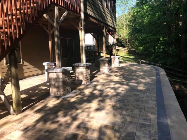 Paver patio and walkway by Stone Edge Landscapes, North West Georgia
