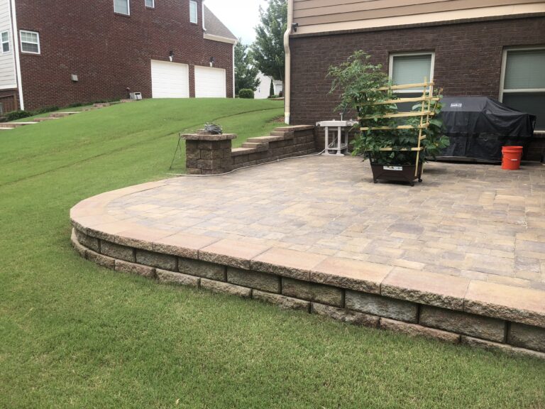 Paver patio and walkway by Stone Edge Landscapes, North West Georgia