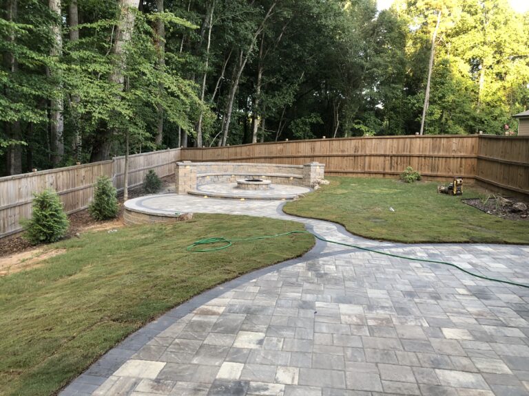 Paver patio and walkway by Stone Edge Landscapes, North West Georgia