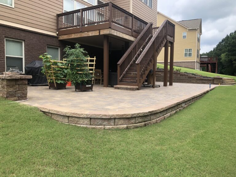 Paver patio and walkway by Stone Edge Landscapes, North West Georgia