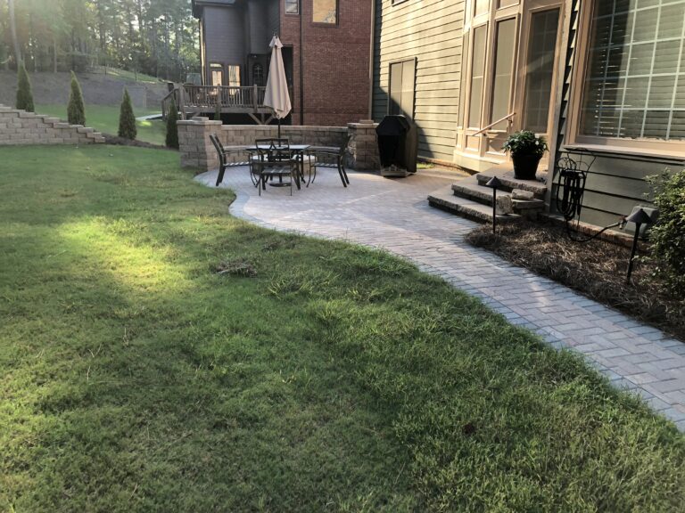 Paver patio and walkway by Stone Edge Landscapes, North West Georgia