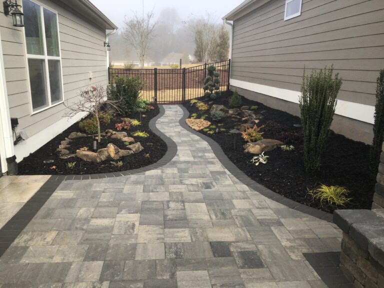 Paver patio and walkway by Stone Edge Landscapes, North West Georgia
